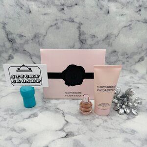 Viktor&Rolf Gift Set-Flowerbomb EDP Mini,Body&Hand Lotion-7ml,50ml-2pc-BOXED-NEW